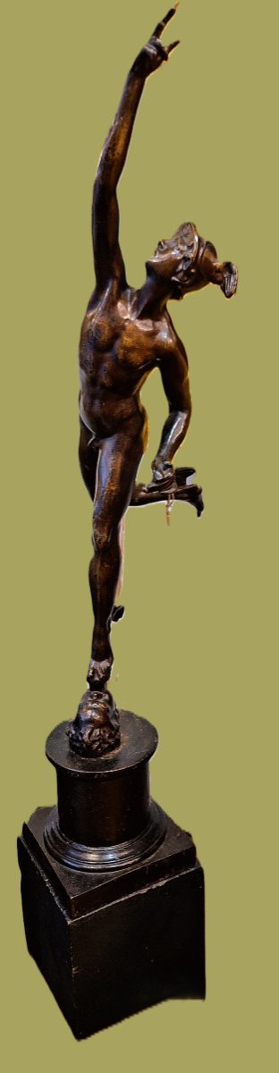 Flying Mercury After Jean De Bologne In Cast Iron-photo-3