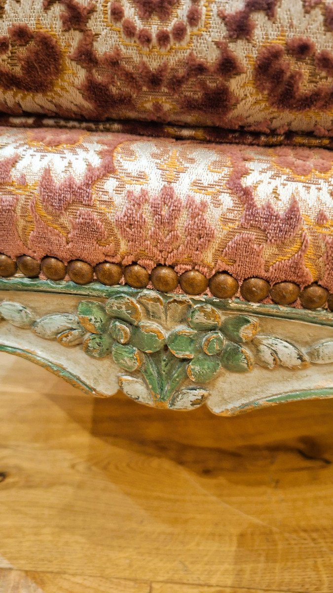 Bergère En Bois Laquée époque Louis XV De Louis Cresson -photo-3