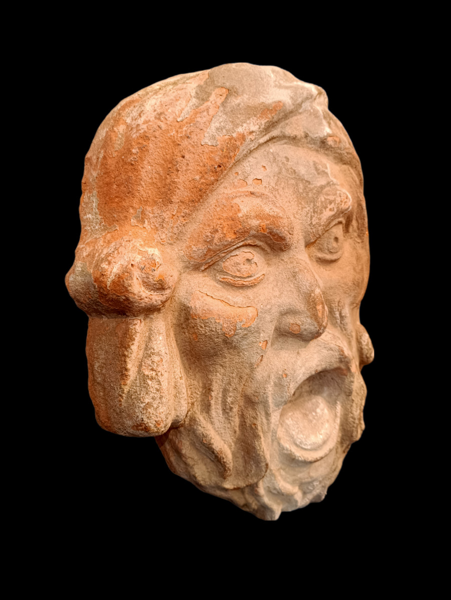 Terracotta Fountain Mask, Late 17th Century-photo-2