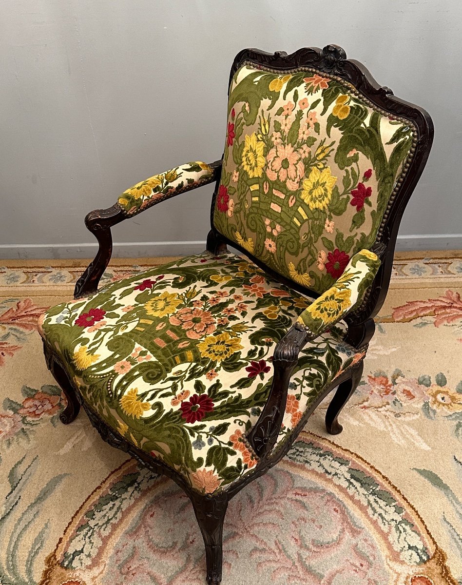 Large Armchair With Flat Backrest From The Regency Period Debut XVIIIth-photo-4