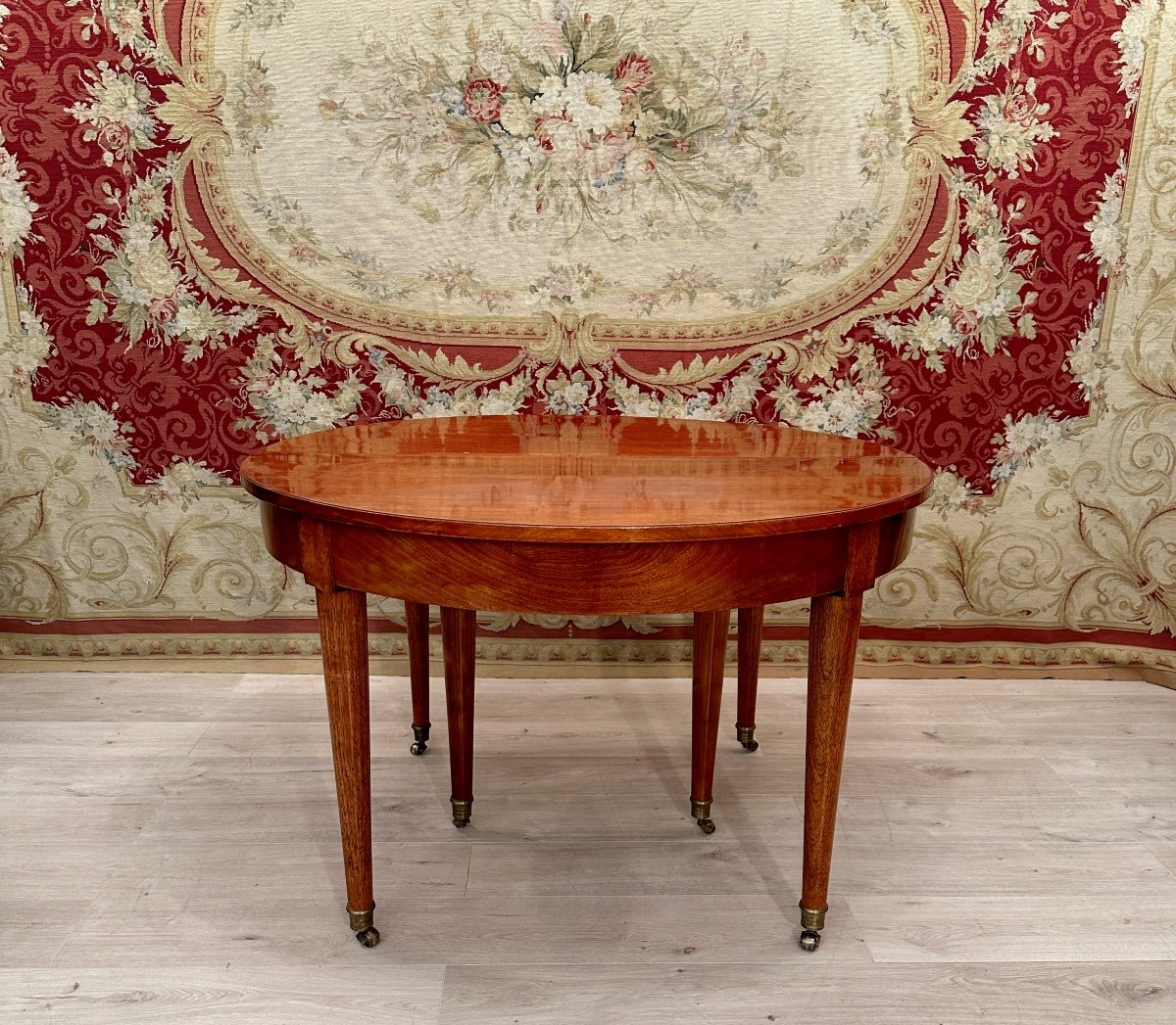 Table A Bandeau En Acajou De Style Louis XV Epoque XIXeme-photo-1