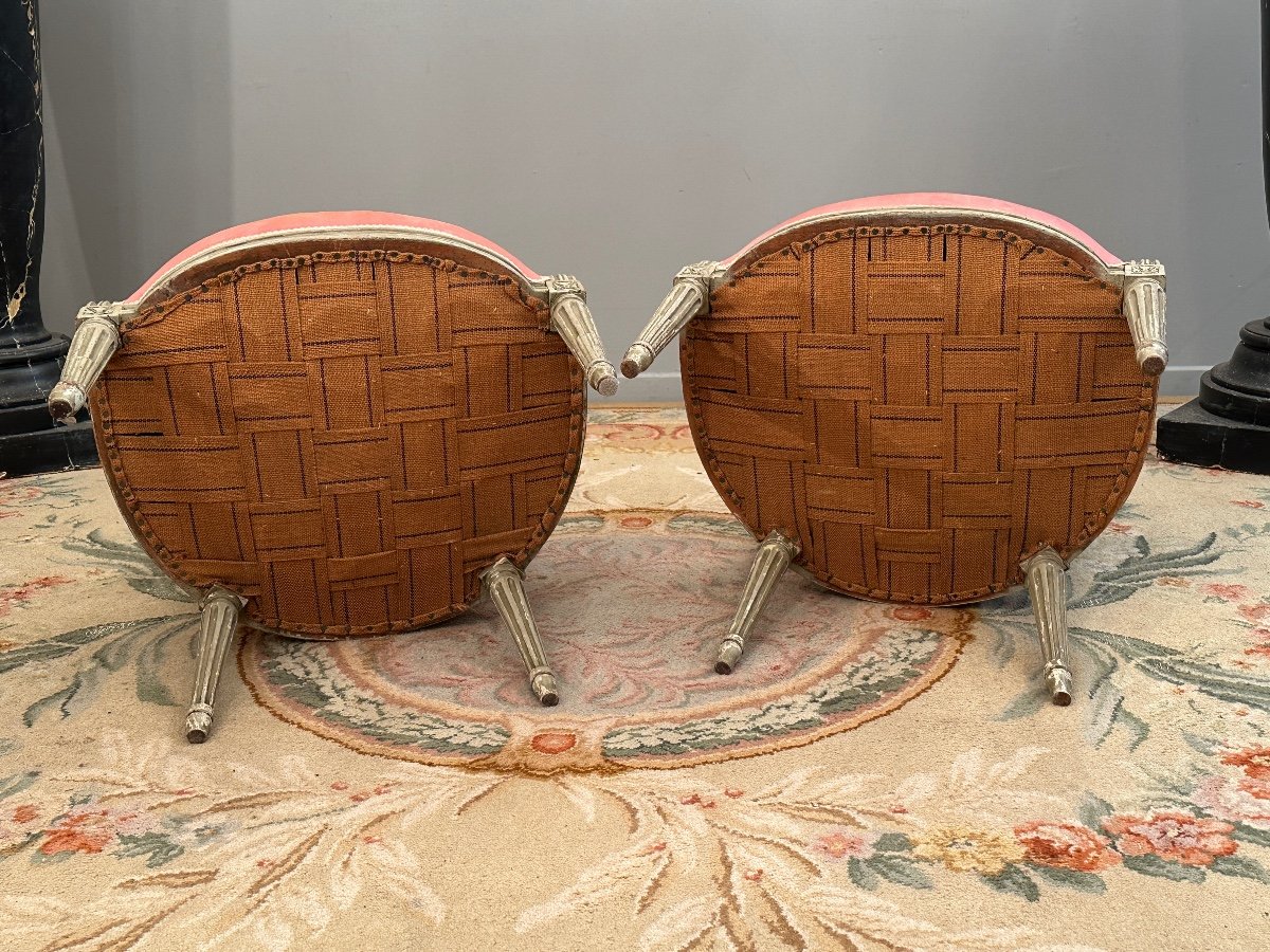 Pair Of Cabriolet Armchairs From The Louis XVI Period Around 1770-photo-4