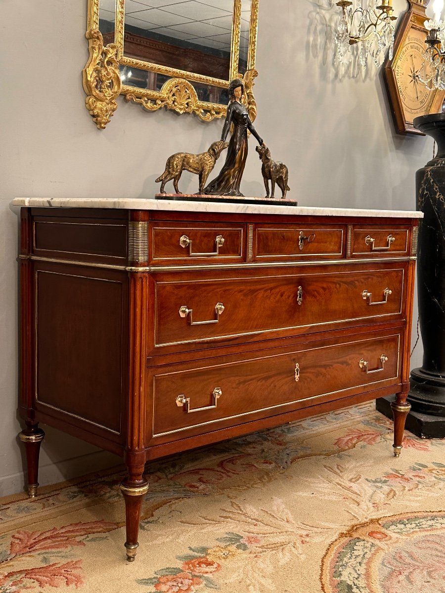 Louis XVI Commode In Mahogany Eighteenth Century Circa 1770-photo-3