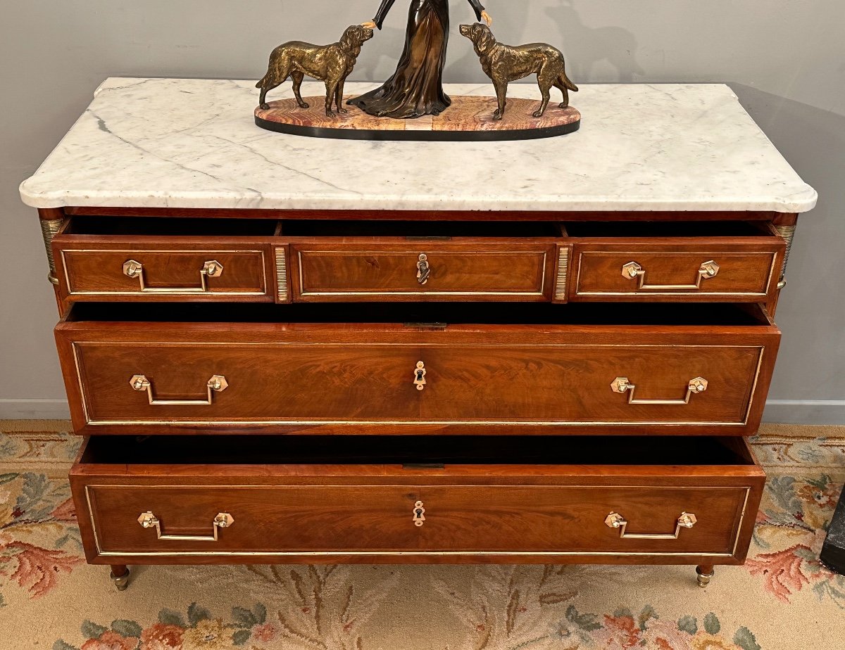 Louis XVI Commode In Mahogany Eighteenth Century Circa 1770-photo-4