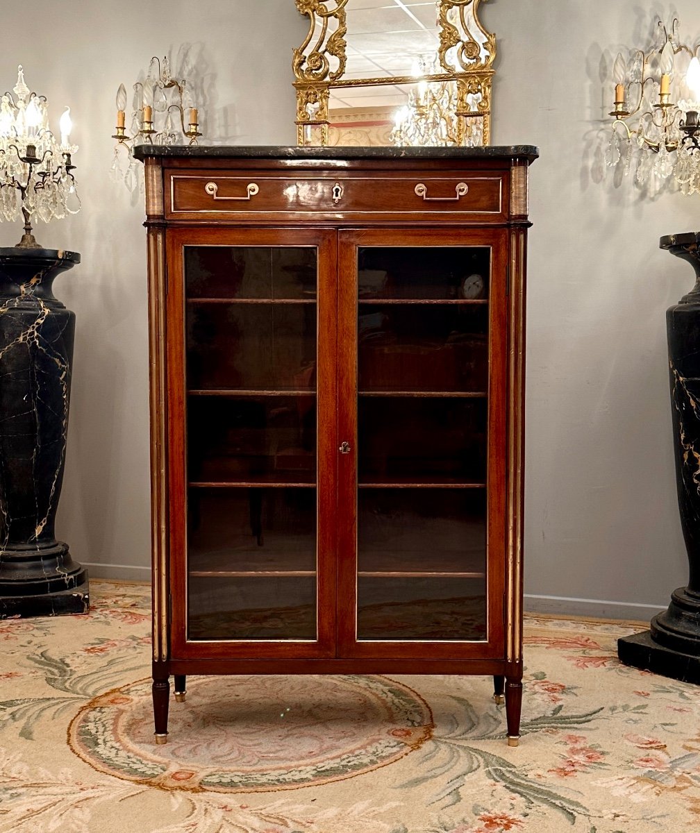 Showcase Mahogany Louis XVI Period Around 1780-photo-2