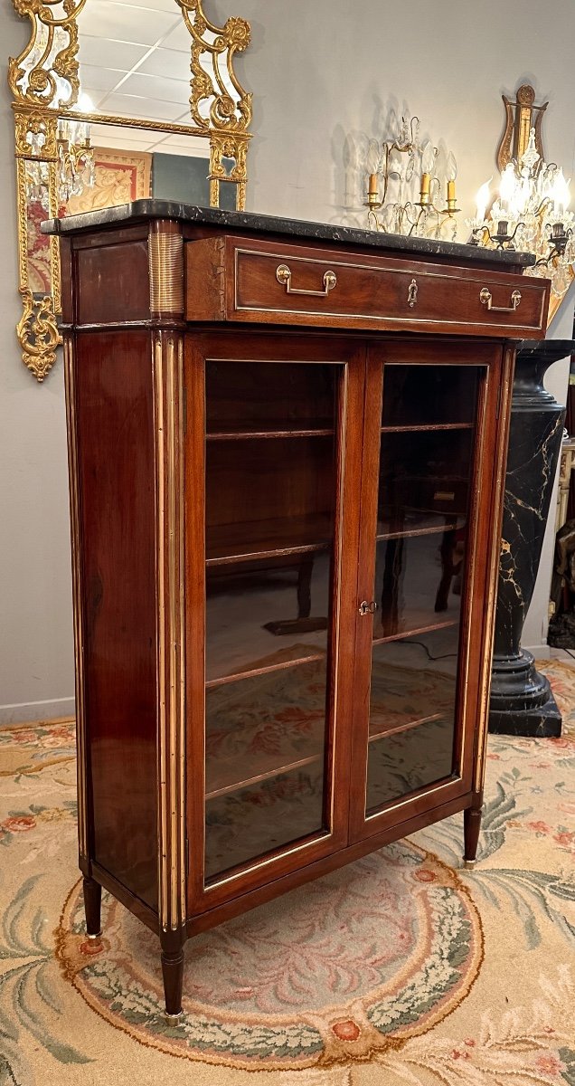 Showcase Mahogany Louis XVI Period Around 1780-photo-3