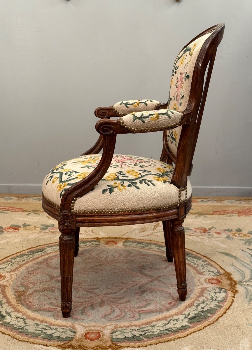 Nadal Jean-René, Fauteuil Cabriolet d'Epoque Louis XVI -photo-4