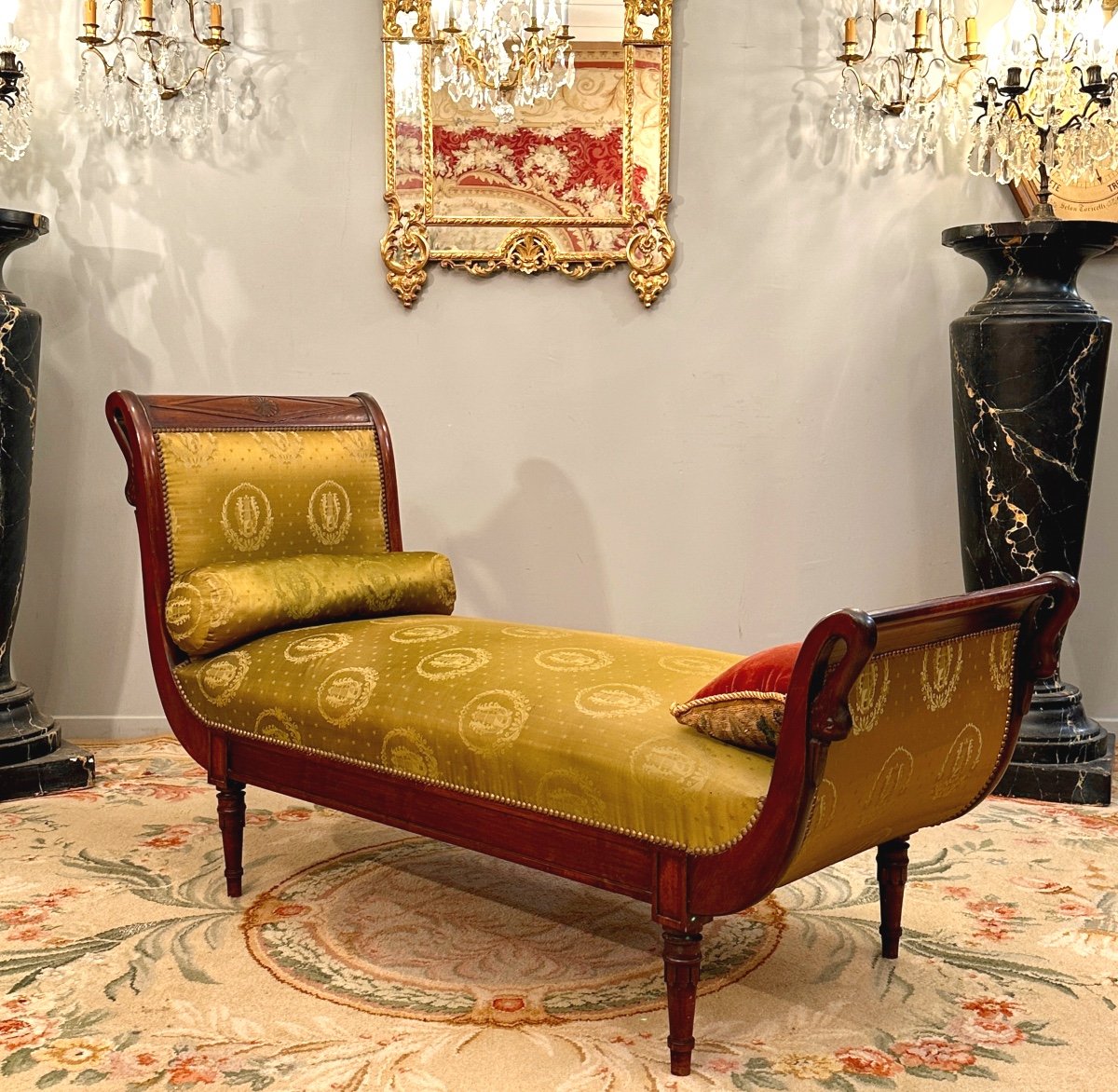 Jacob Frères, Meridian Rest Bed In Mahogany Directoire Period Around 1795