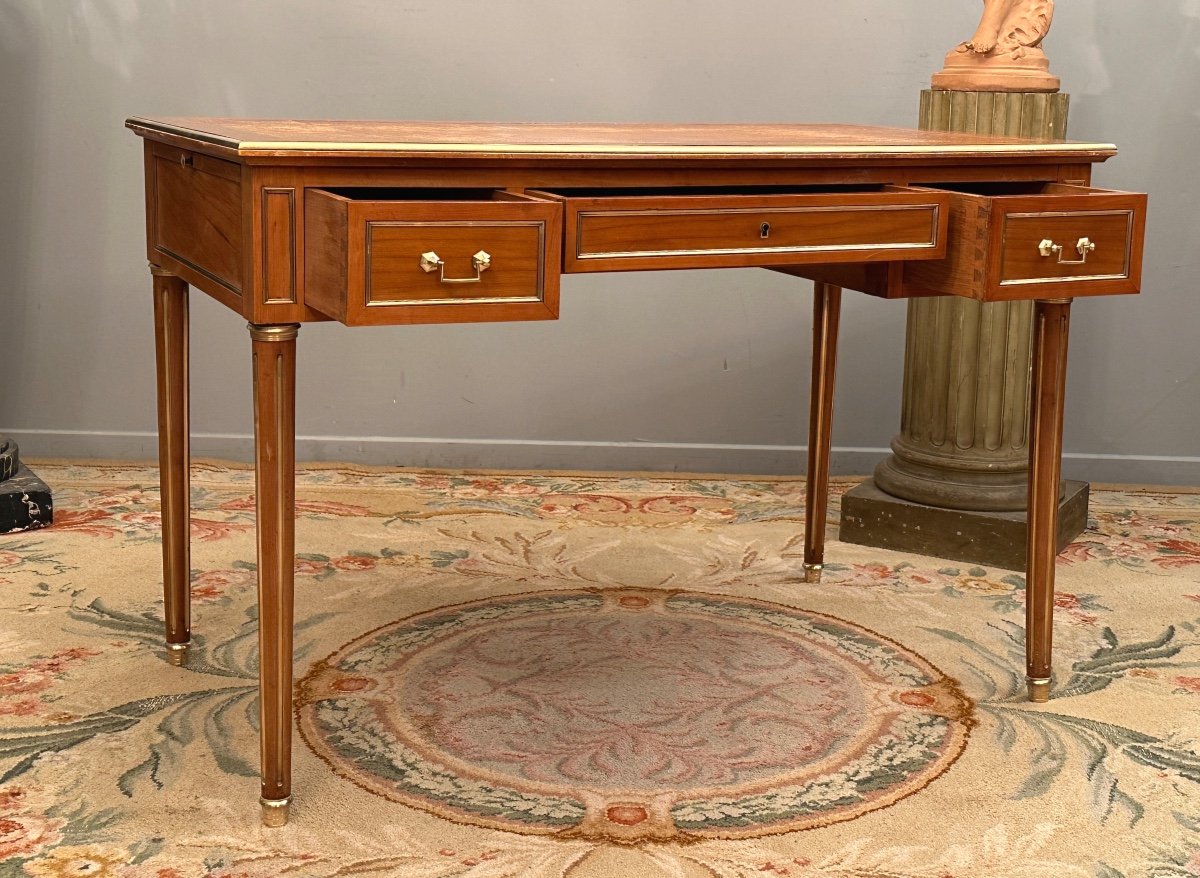 Louis XVI Style Desk In Rosewood Period Late Nineteenth-photo-2