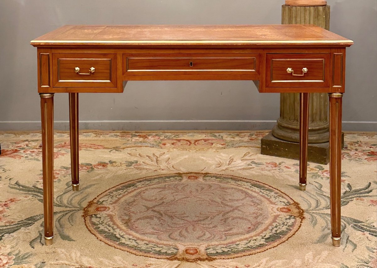 Louis XVI Style Desk In Rosewood Period Late Nineteenth-photo-7