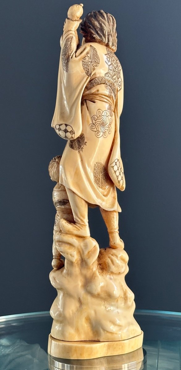 Okimono Ivory Sculpture Japan Meiji Period (1868 - 1912)-photo-2