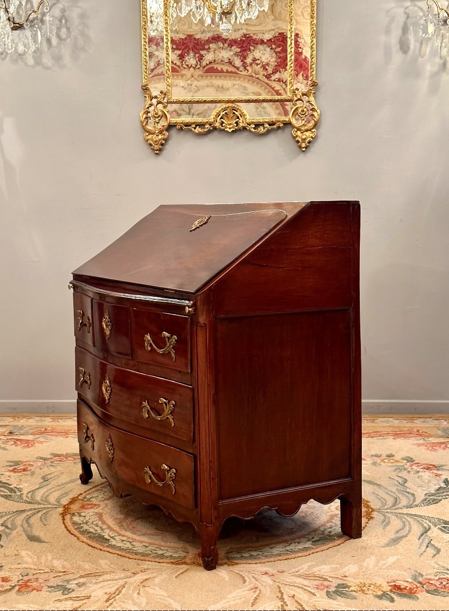 Commode Scribanne En Acajou Travail de Port d'Epoque Louis XV  Vers 1750-photo-2