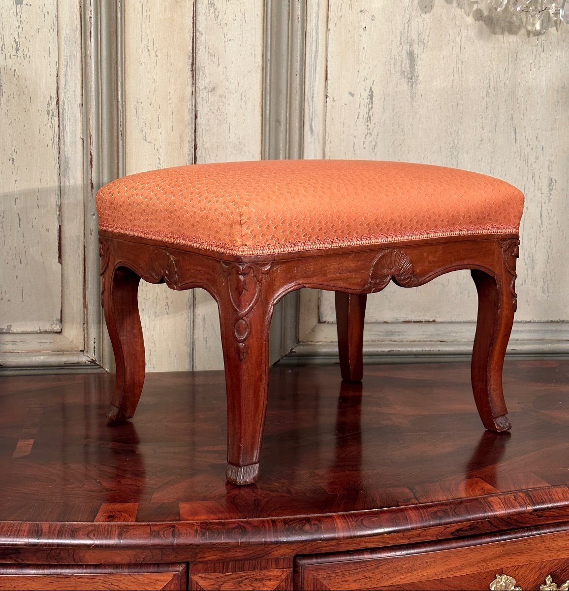 Foot Rest Stool Louis XV Style Epoque Nineteenth-photo-2