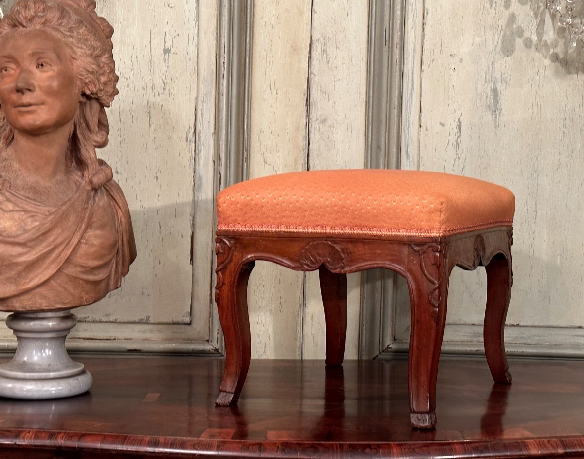 Foot Rest Stool Louis XV Style Epoque Nineteenth-photo-2