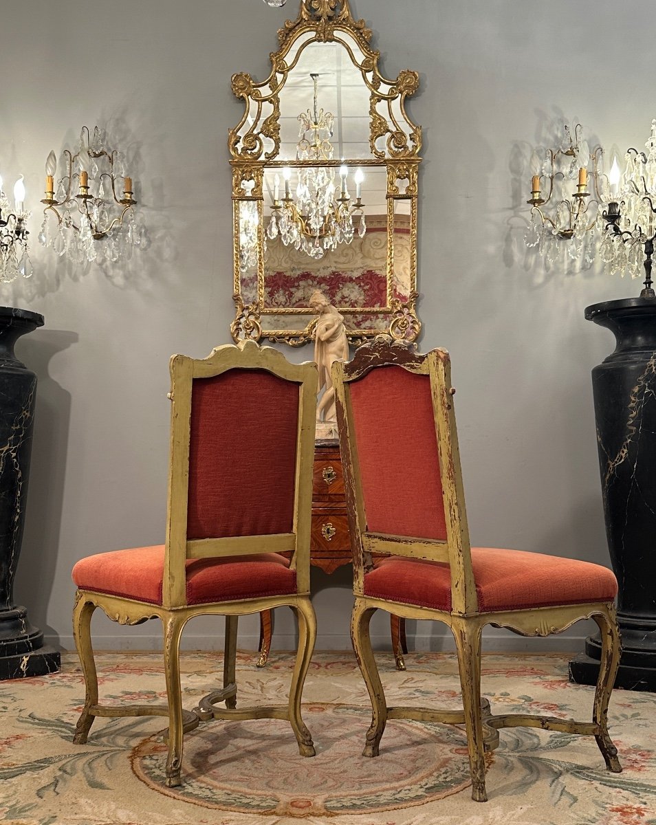 Pair Of Regence Style Chairs From The XIXth Century Around 1870-photo-4