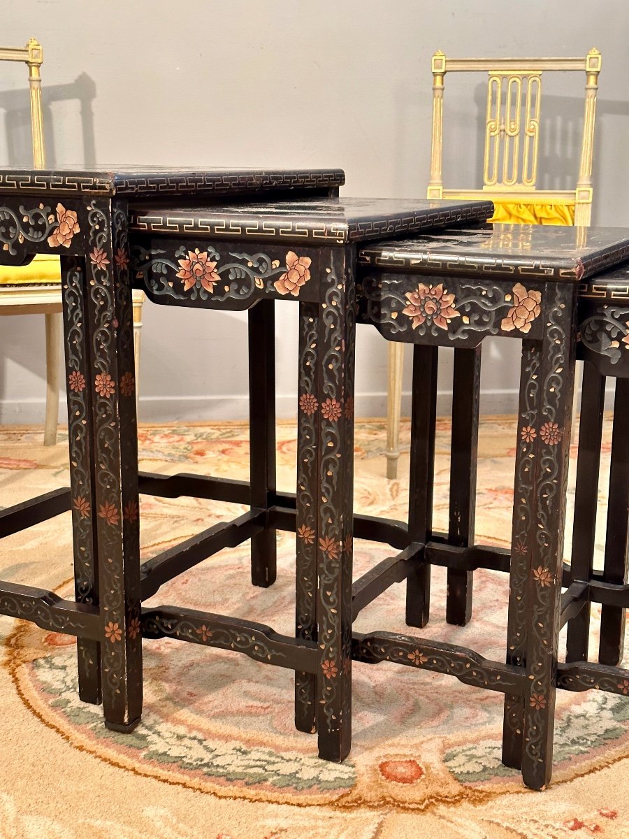 Nesting Tables Coromandel Lacquer Napoleon III Period-photo-4