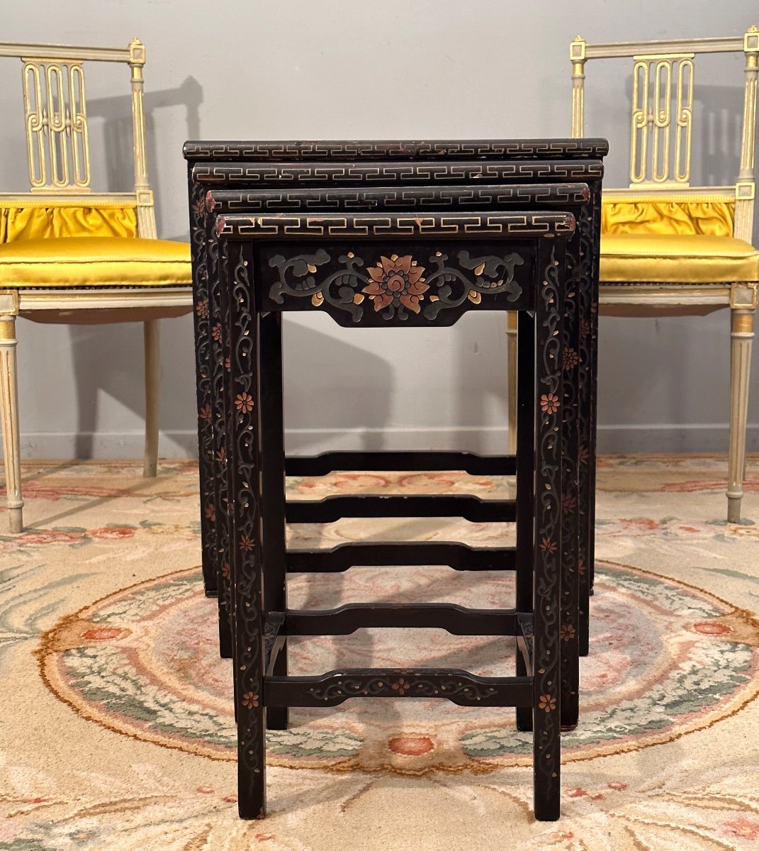 Nesting Tables Coromandel Lacquer Napoleon III Period-photo-1