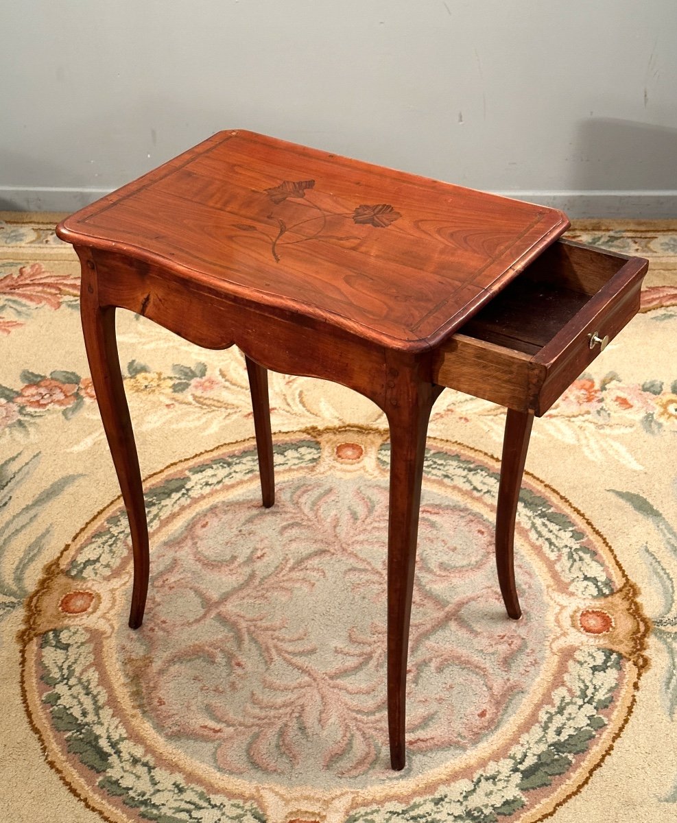 Small Flying Table In Louis XV Marquetry Circa 1750-photo-3