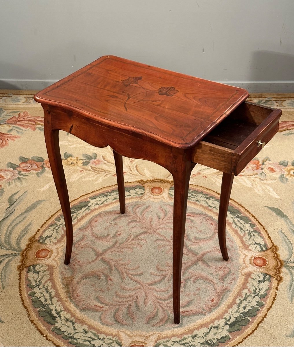 Small Flying Table In Louis XV Marquetry Circa 1750-photo-5