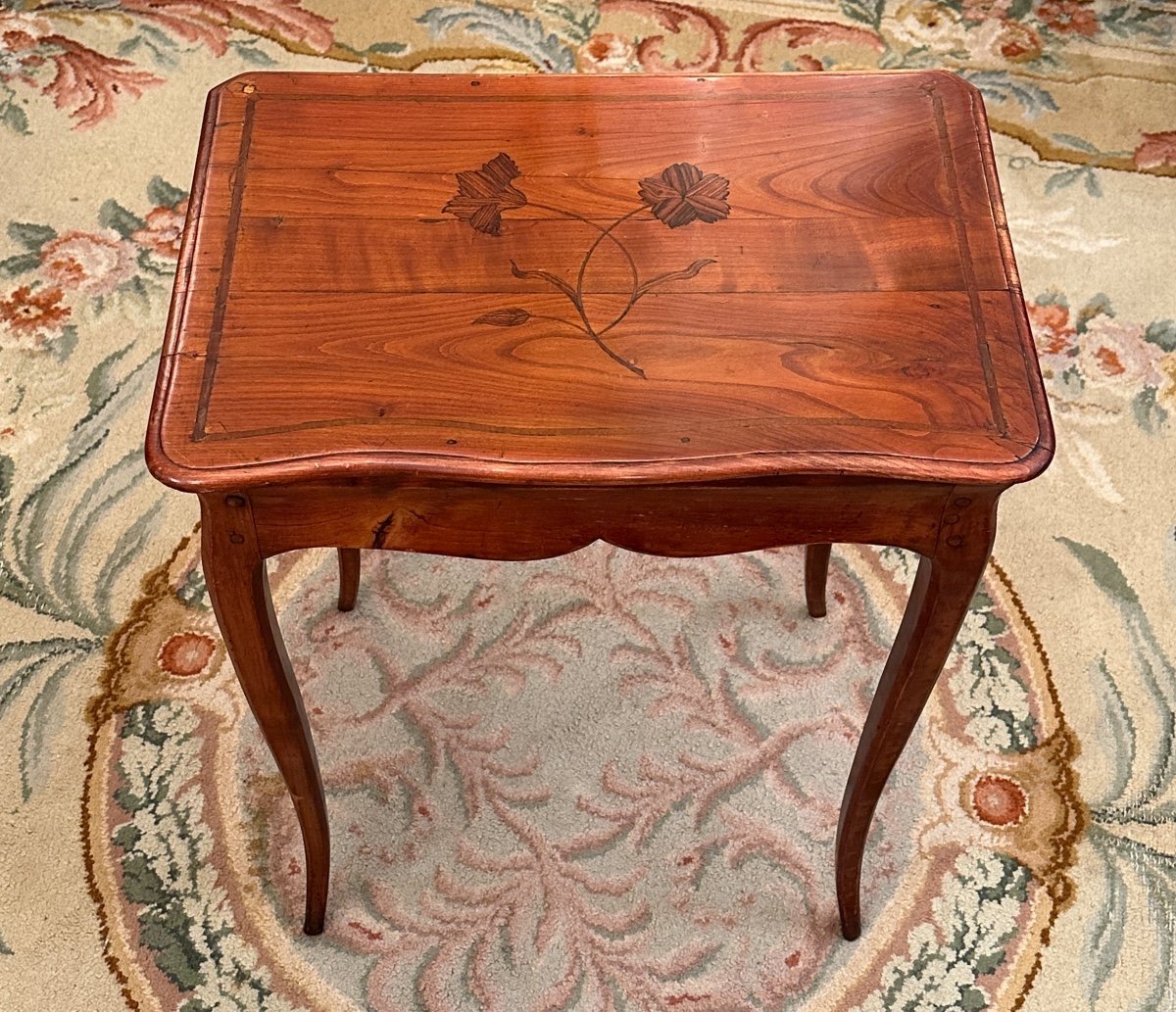 Small Flying Table In Louis XV Marquetry Circa 1750-photo-7