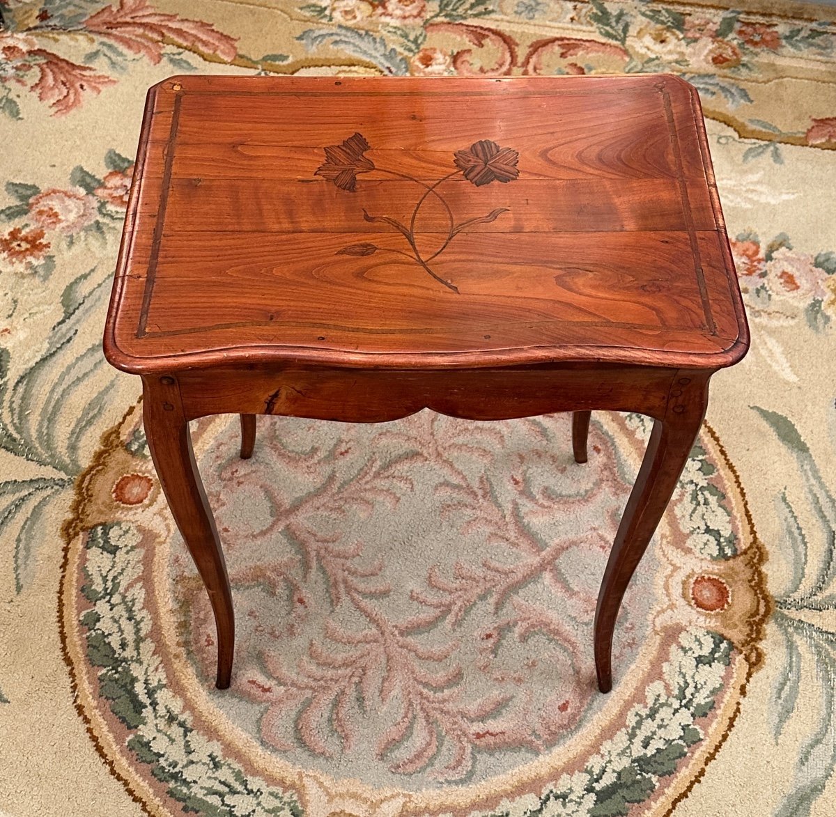 Small Flying Table In Louis XV Marquetry Circa 1750