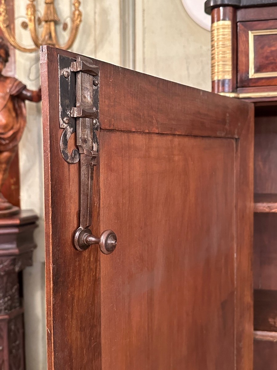 Rare Louis XVI Mahogany Wardrobe Around 1780-photo-3