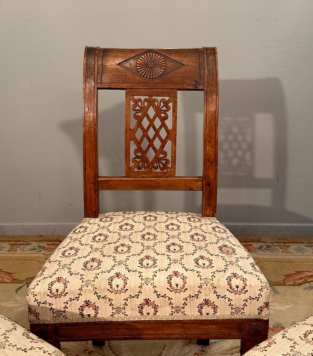 Suite Of Three Chairs From The Directoire Period Circa 1790-photo-2