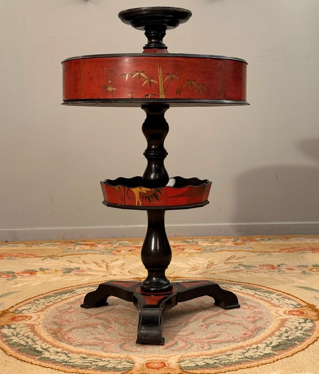 Maison Giroux, Servant Pedestal Table Napoleon III Period Circa 1870-photo-2