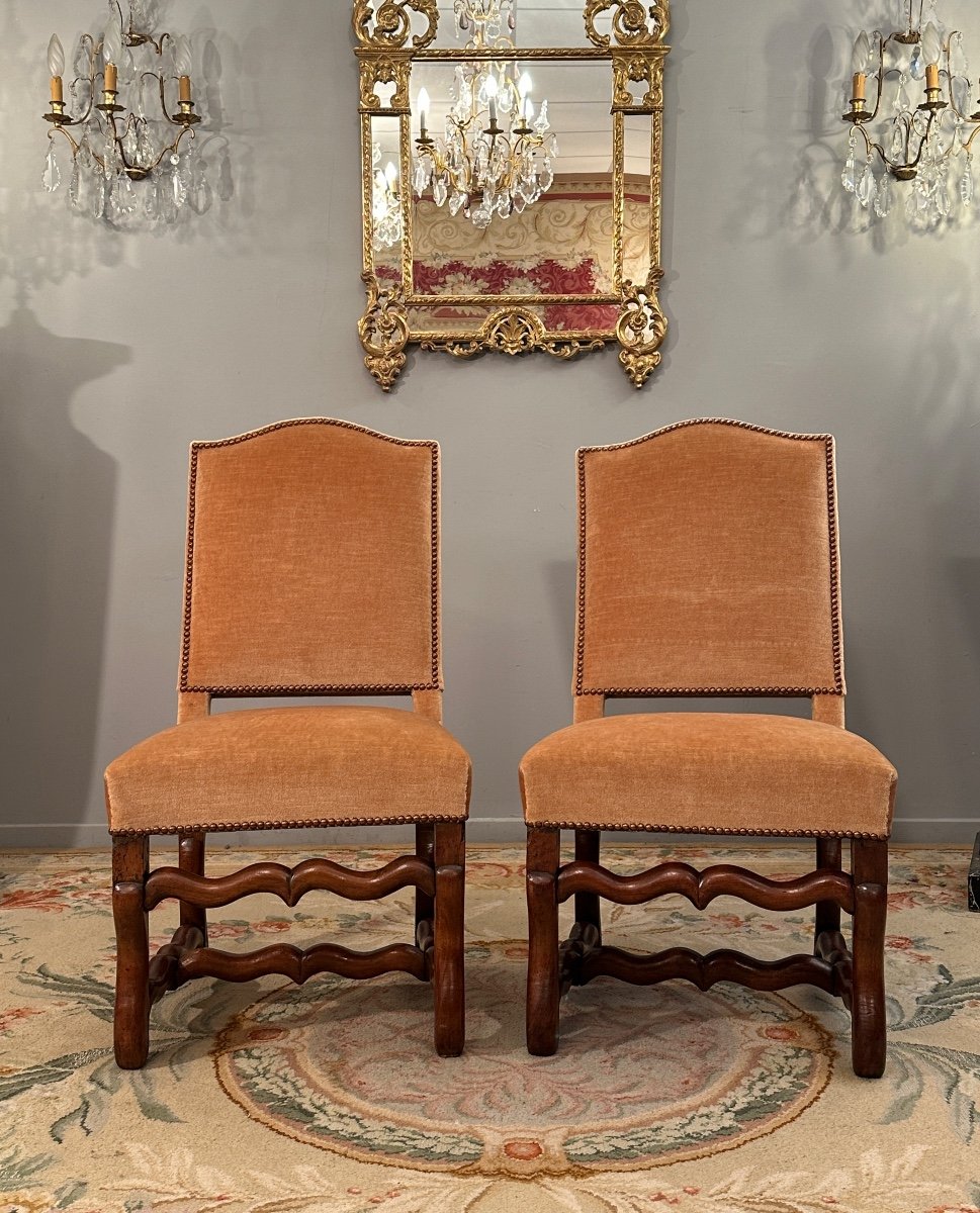 Pair Of Louis XIV Period Walnut Chairs Circa 1700-photo-3