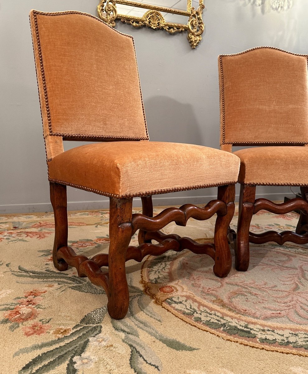 Pair Of Louis XIV Period Walnut Chairs Circa 1700-photo-5