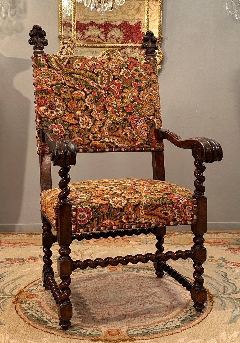 Fauteuil d'Apparat De Style Louis XIV d'Epoque XIXème