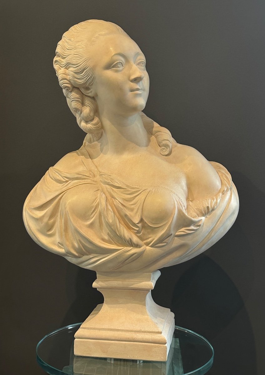 Augustin Pajou, Bust Sculpture The Countess Du Barry 19th Century