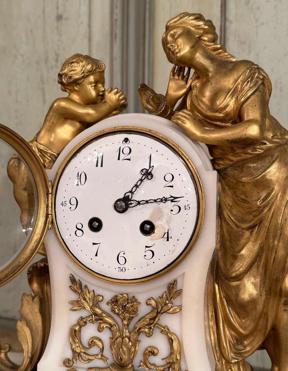 Pendule Horloge De Style Louis XVI Epoque XIXème Vers 1880-photo-4