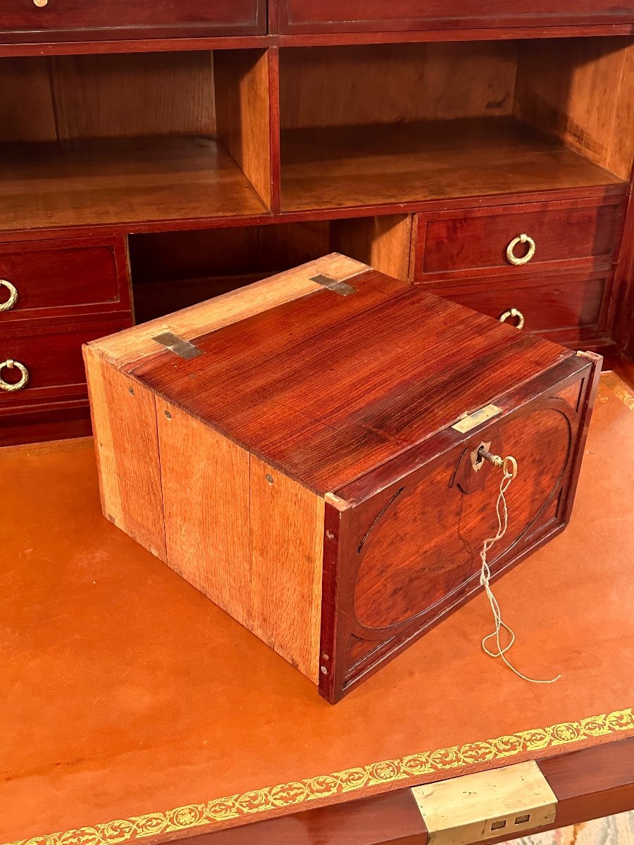 Etienne Levasseur, Secretary In Stamped Mahogany, Louis XVI Period Circa 1770-photo-8