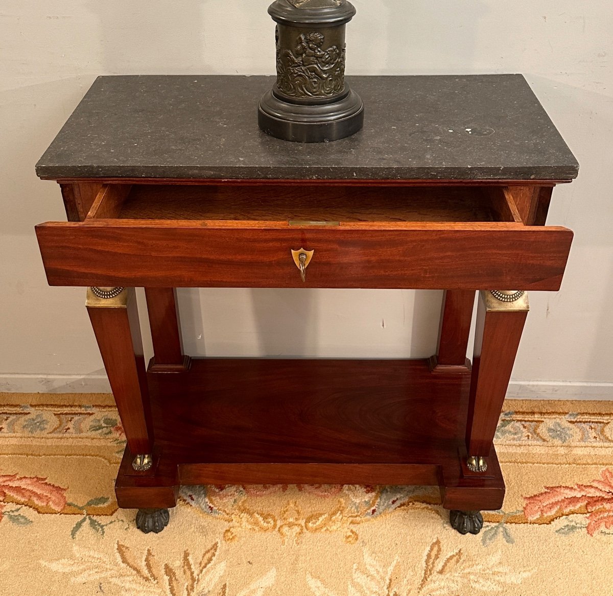 Bernard Molitor, Empire Period Mahogany Console Return From Egypt Circa 1810-photo-1