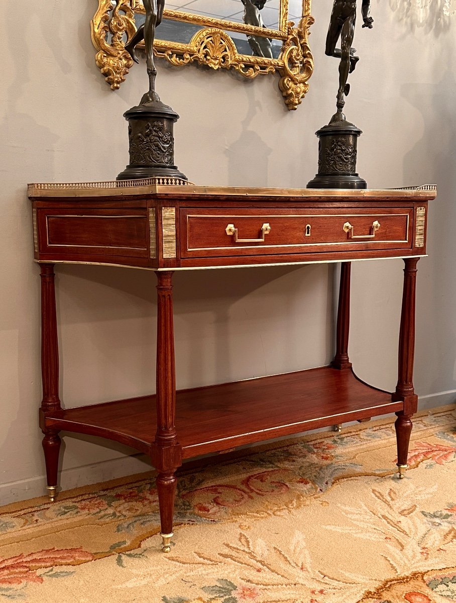 Louis XVI Period Mahogany Console Around 1780-photo-2