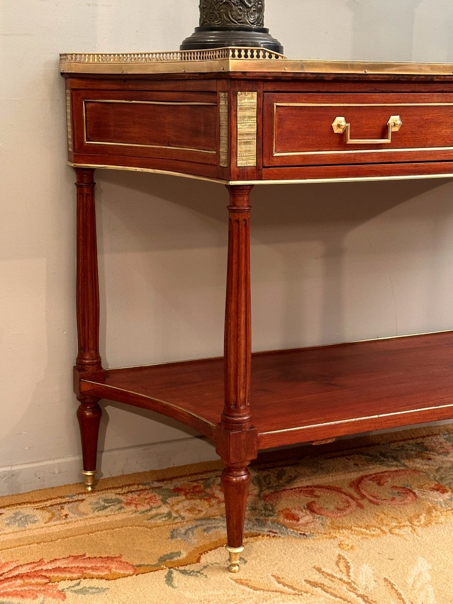 Louis XVI Period Mahogany Console Around 1780-photo-1