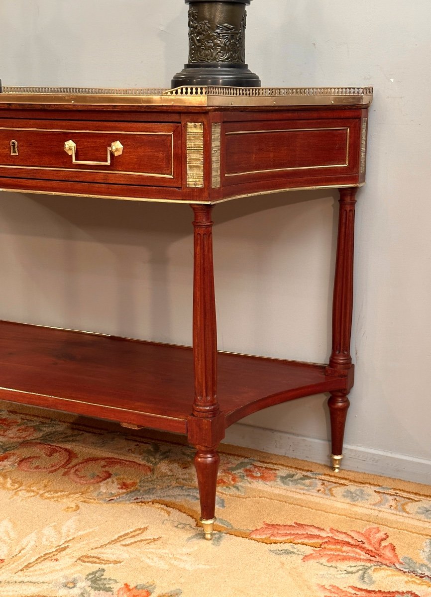 Louis XVI Period Mahogany Console Around 1780-photo-3