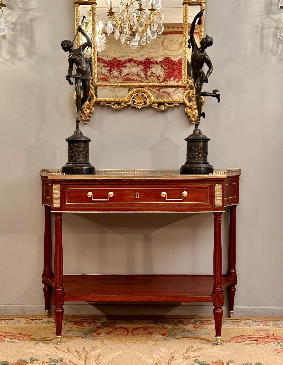 Console En Acajou d'Epoque Louis XVI Vers 1780