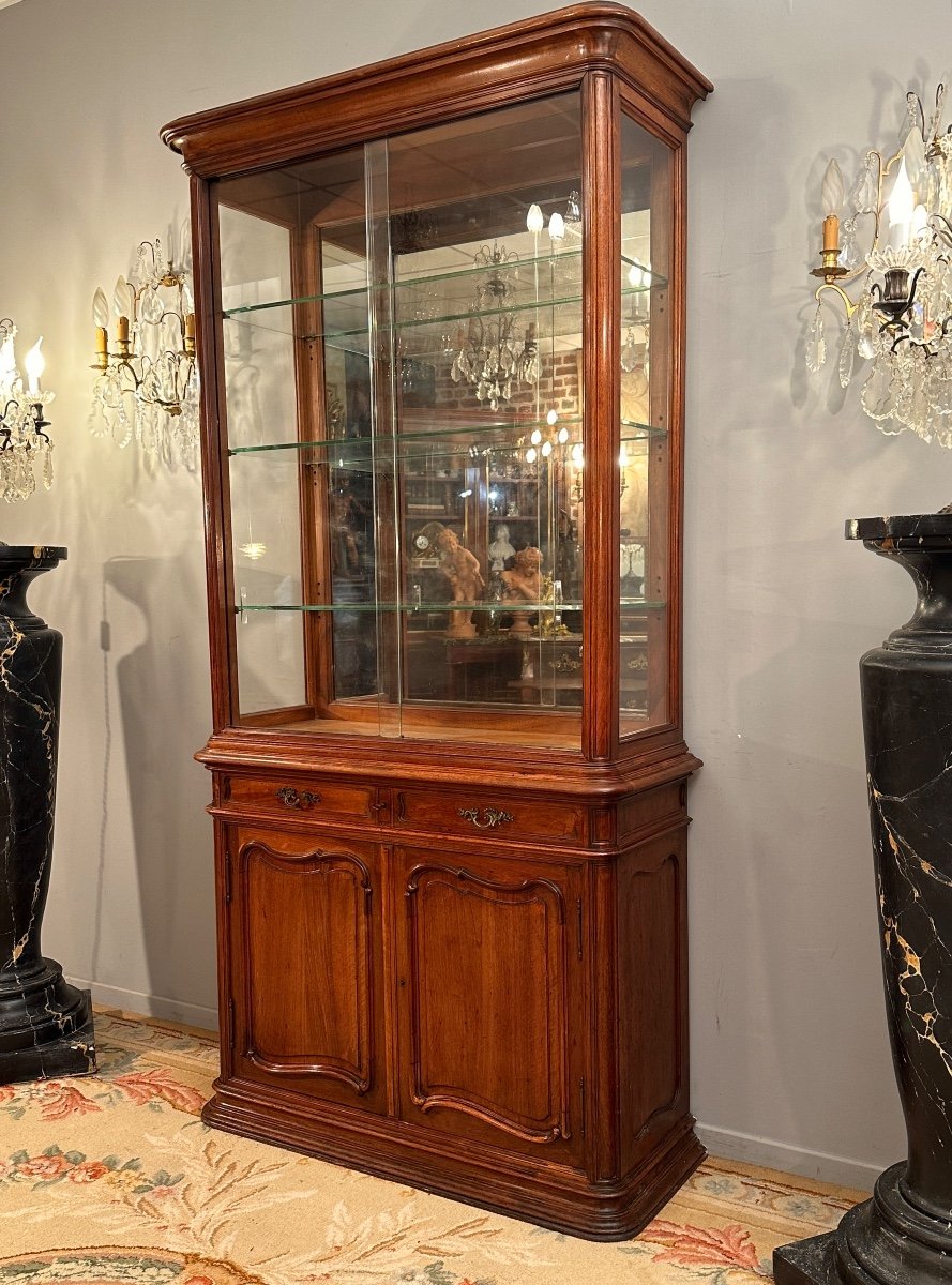 Mahogany Presentation Showcase From The Art Nouveau Period Circa 1890-photo-2