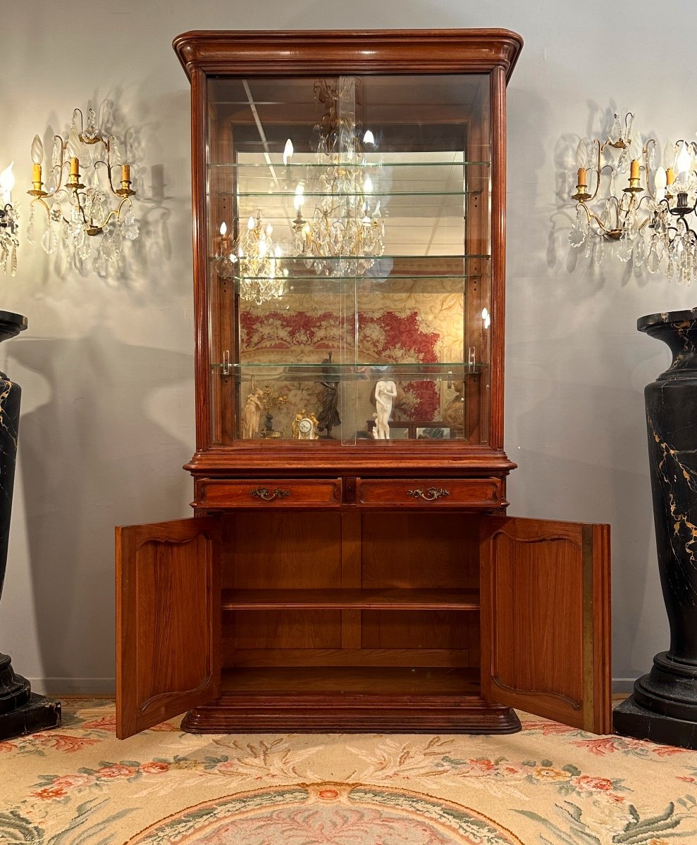 Mahogany Presentation Showcase From The Art Nouveau Period Circa 1890-photo-3