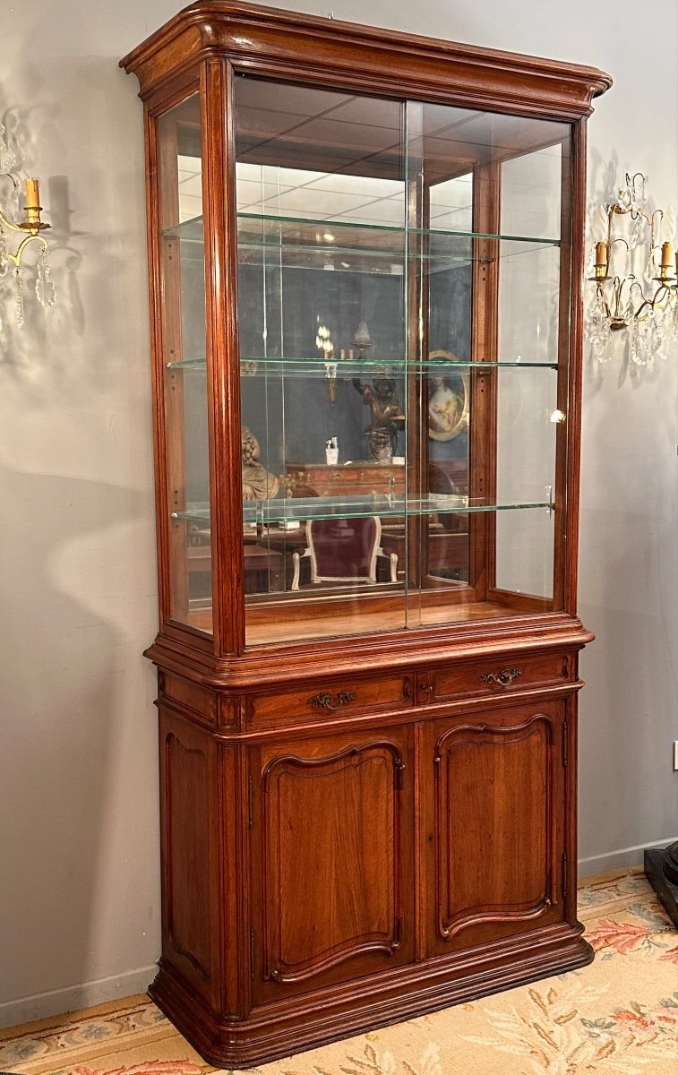 Mahogany Presentation Showcase From The Art Nouveau Period Circa 1890-photo-4