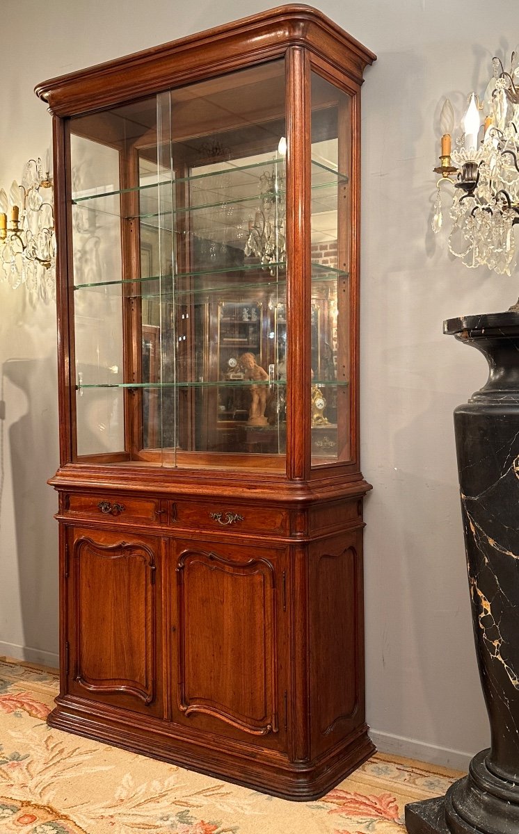 Mahogany Presentation Showcase From The Art Nouveau Period Circa 1890-photo-6