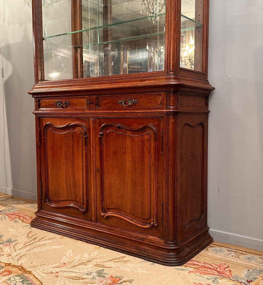 Mahogany Presentation Showcase From The Art Nouveau Period Circa 1890-photo-7