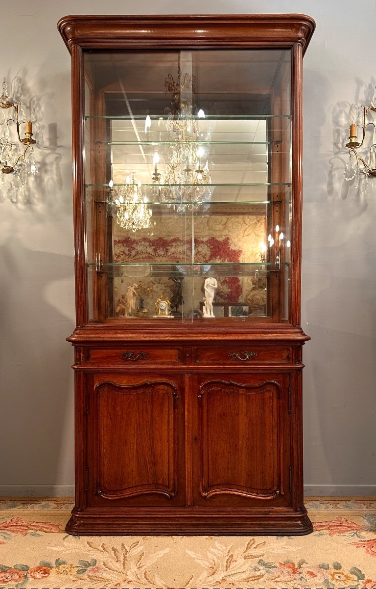 Mahogany Presentation Showcase From The Art Nouveau Period Circa 1890