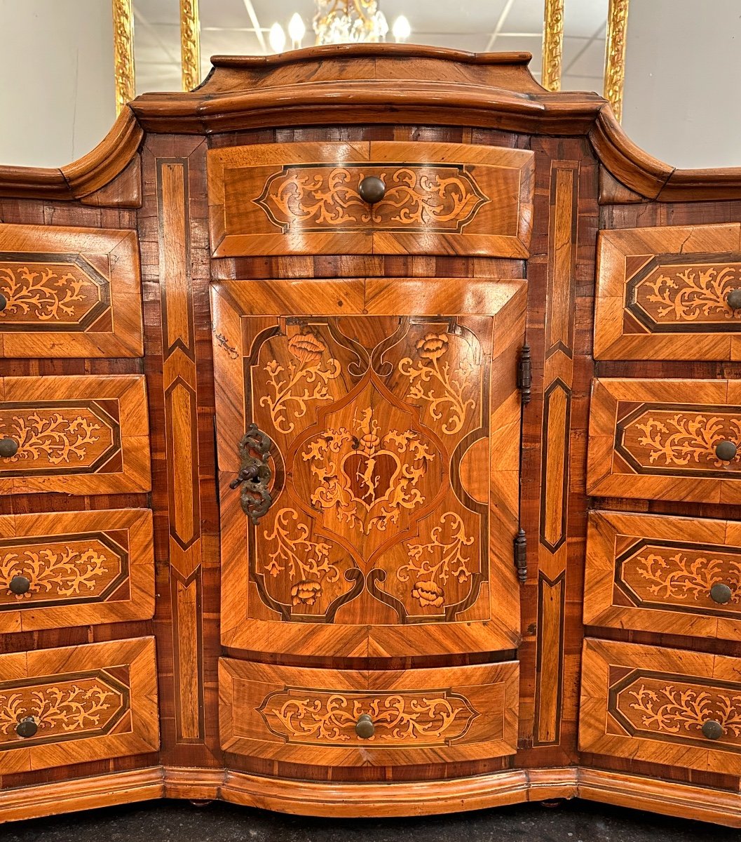 Small Cabinet In Marquetry From The 18th Century Around 1750-photo-4