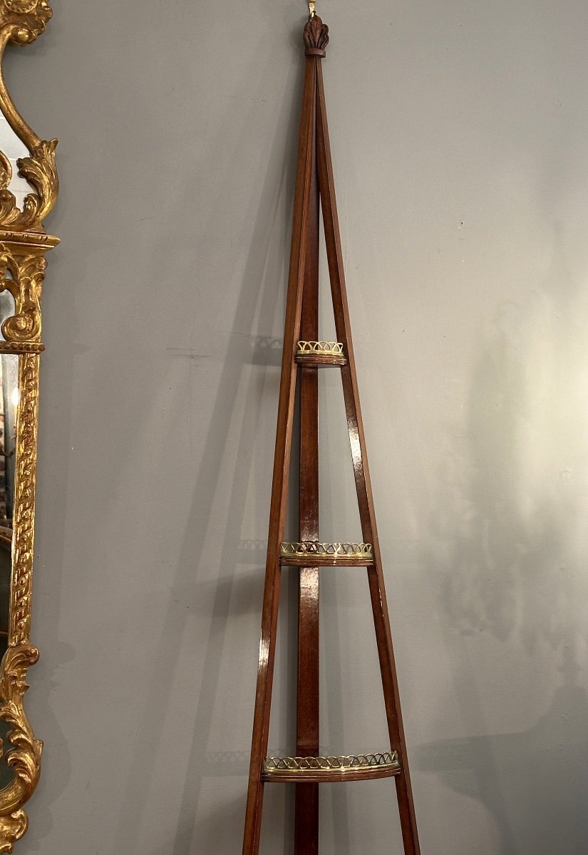 Louis XVI Style Mahogany Wall Shelf, 19th Century-photo-2