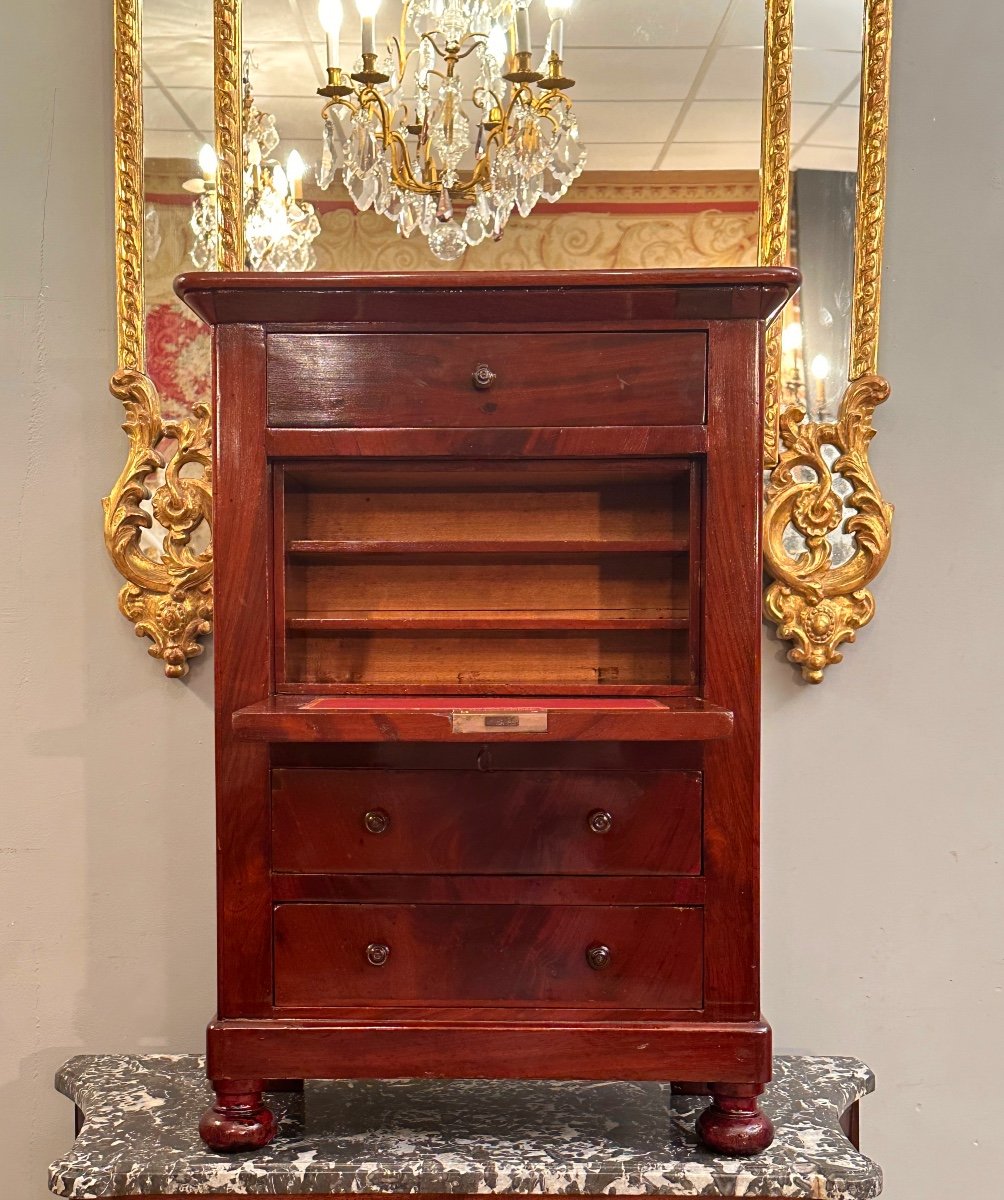 Secretaire d'Enfant En Acajou d'Epoque Restauration Vers 1830-photo-3