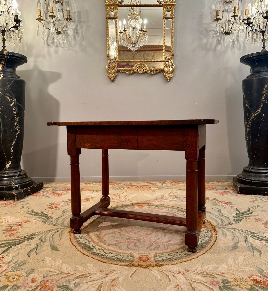Louis XIV XVIIth Period Walnut Writing Table-photo-2