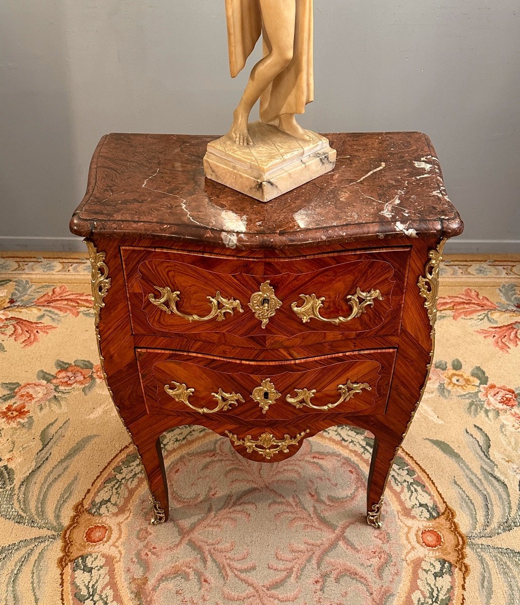 Pierre Roussel, Commode En Marqueterie Estampillée d'Epoque Louis XV, Vers 1750-photo-4